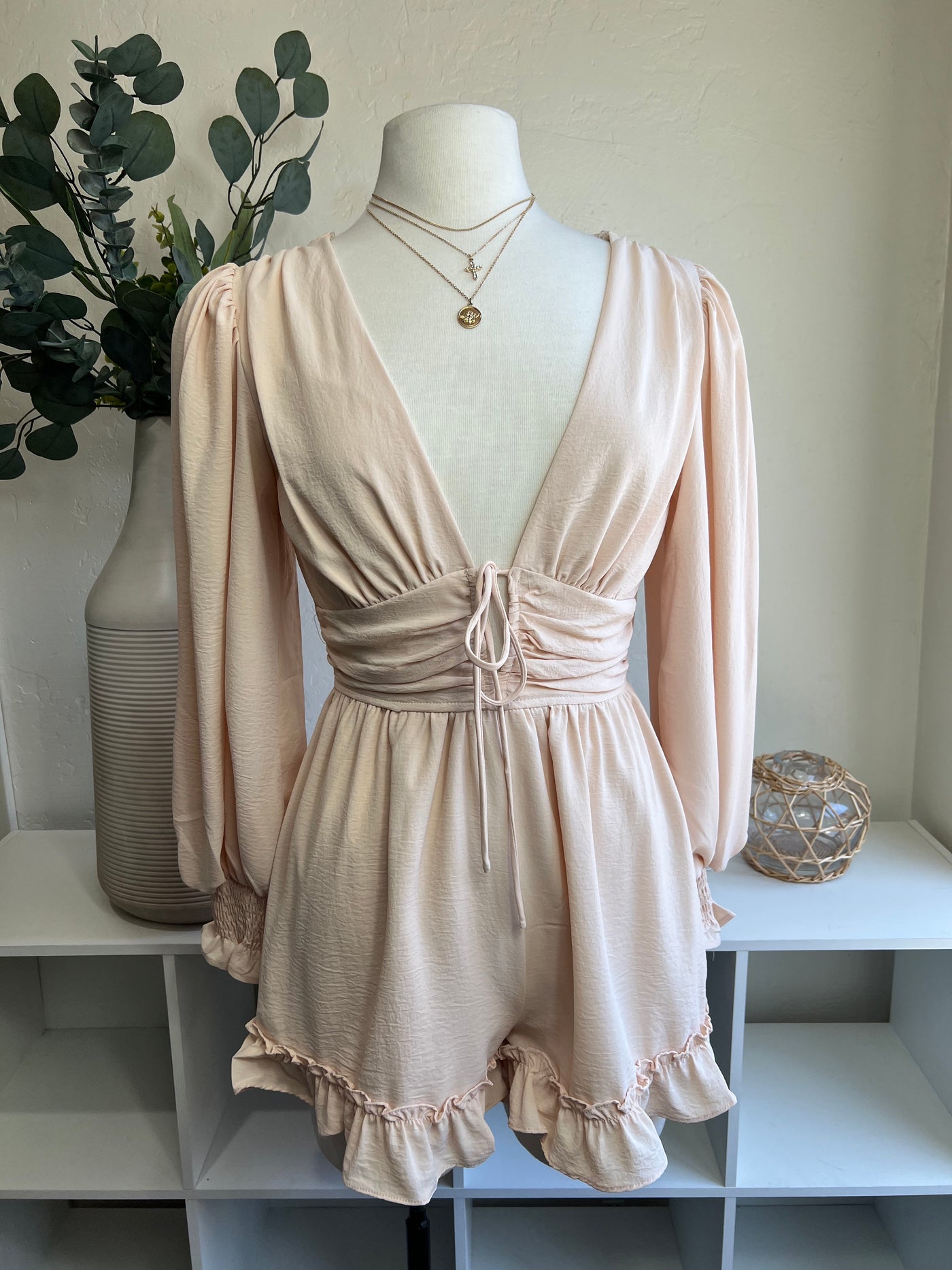 Summer Holiday Mini Romper - Blush
