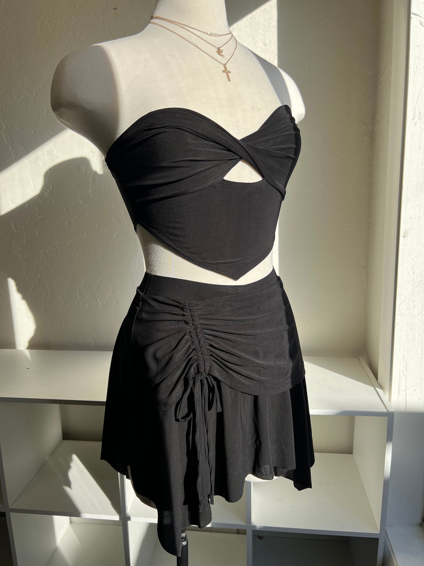Desi Skirt Set - Black