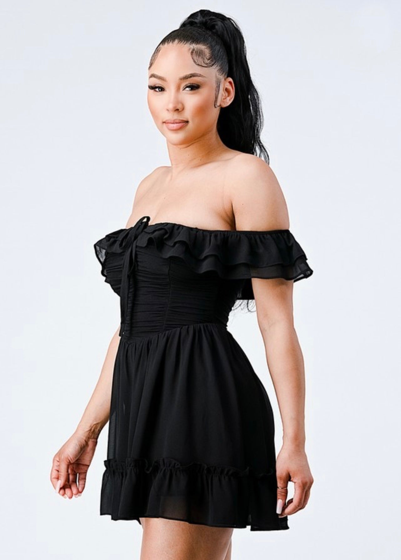 Cherry Mini Dress - Black
