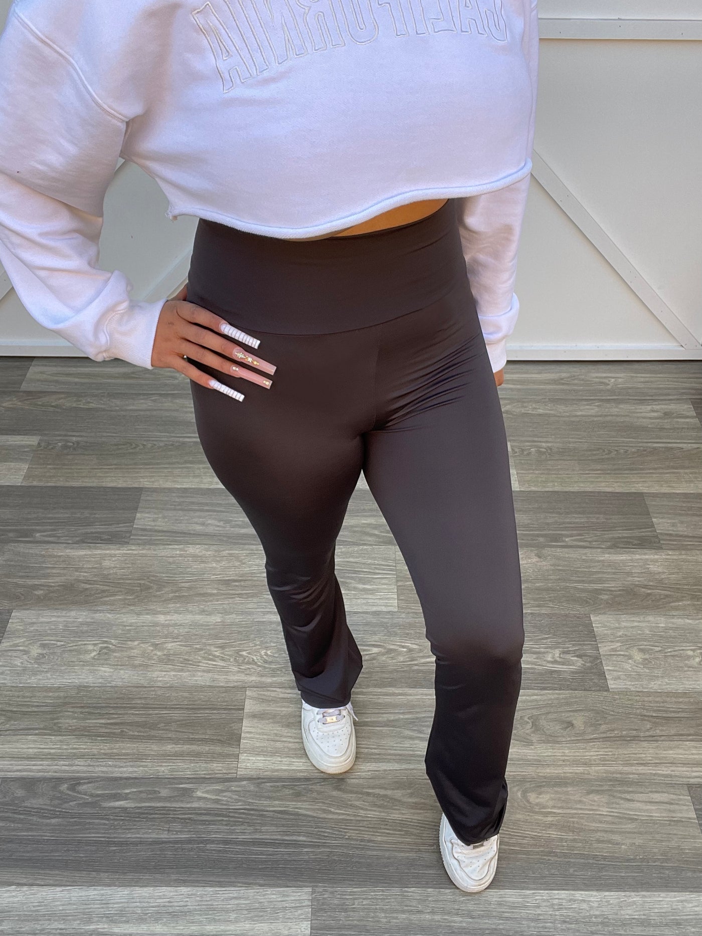 Yoga Flare Pants - Charcoal