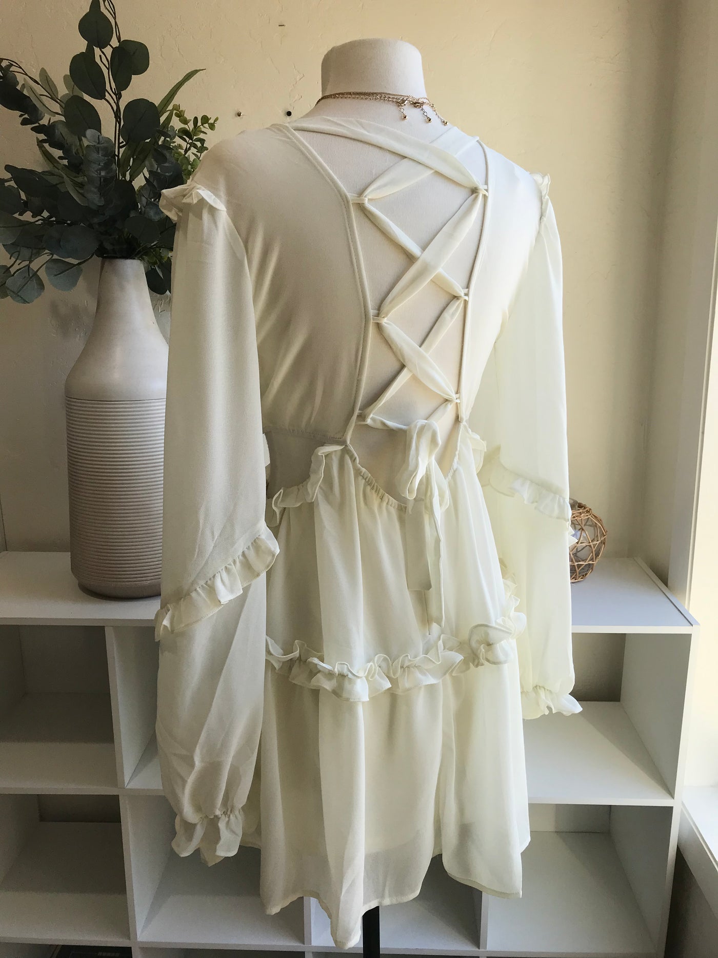 Twirl All Day Mini Dress - Off White