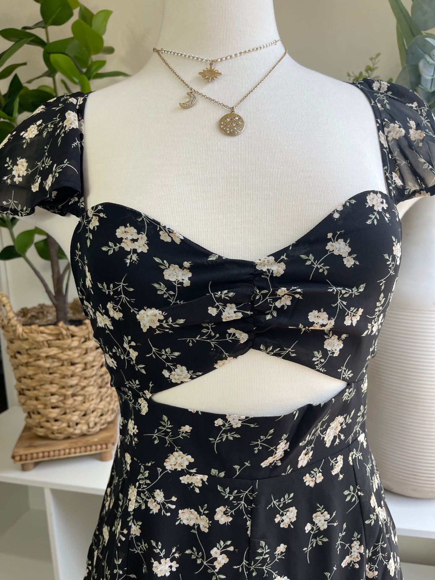 Rose Mini Romper - Black