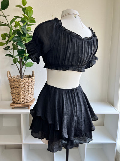 Honeymoon in the Bahamas Playsuit - Black