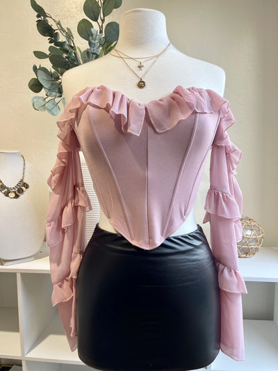 Juliet Corset Top - Mauve