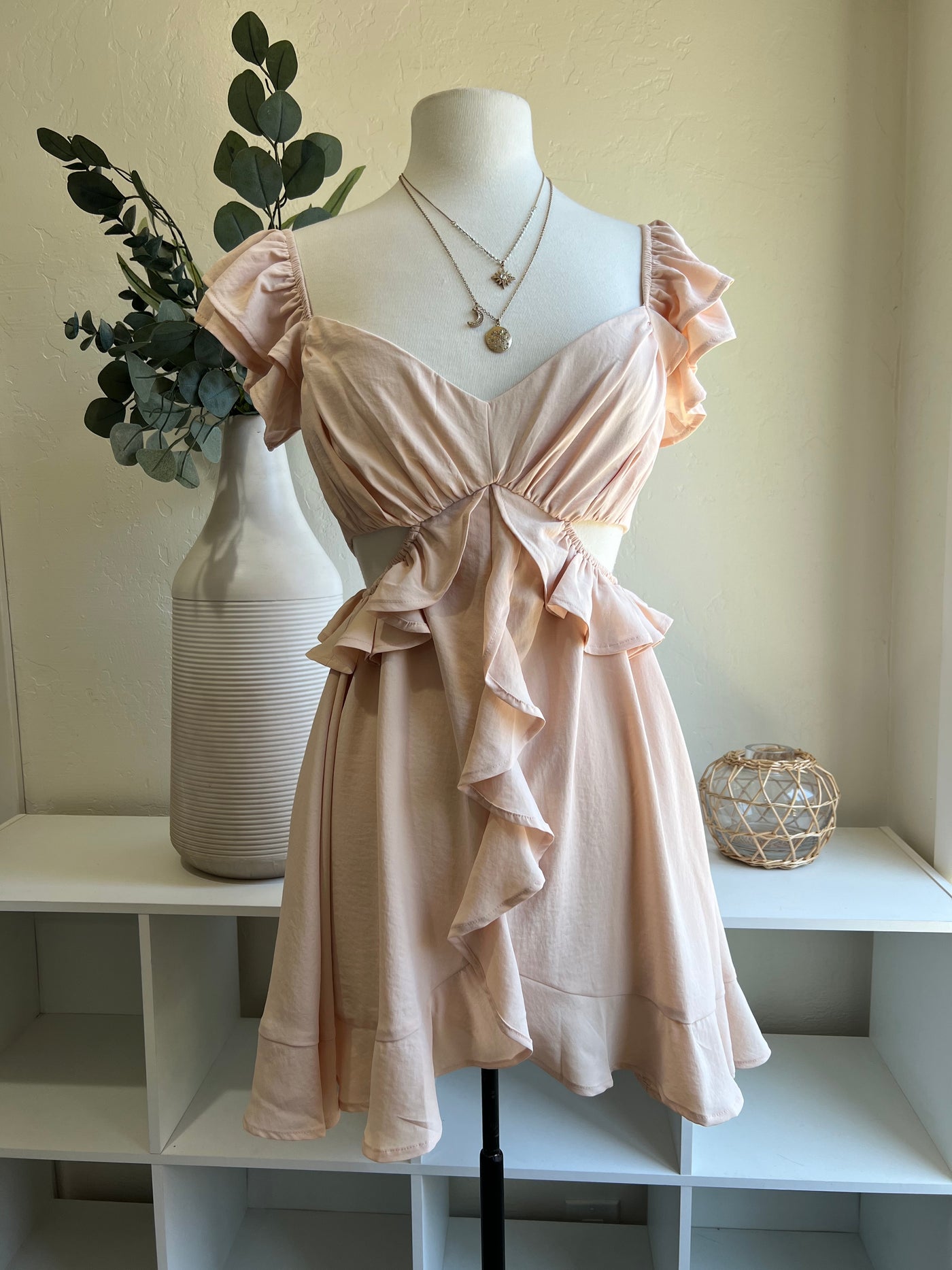 Enchanting Mini Dress - Blush