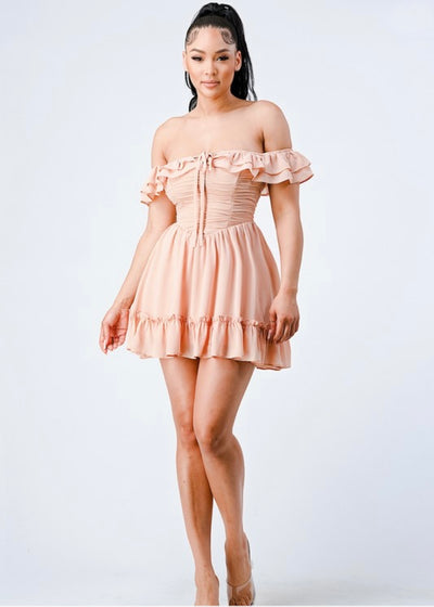 Cherry Mini Dress - Mauve